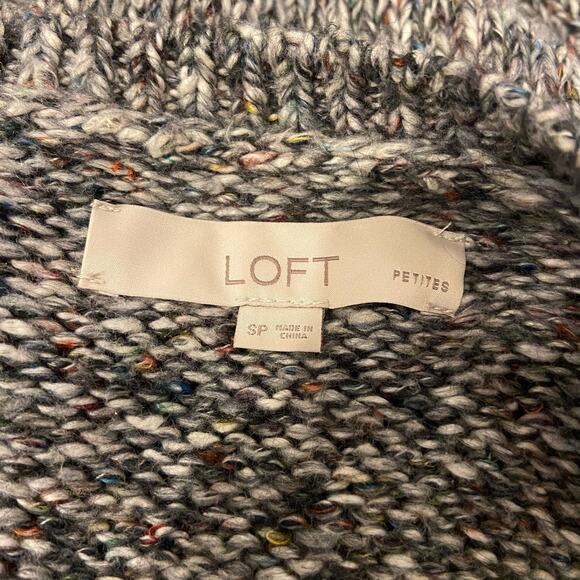 LOFT Marled Knit Sweater Crew Neck Small Petite - Picture 6 of 7